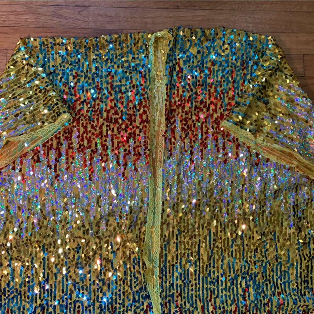 Multicolor Sequin Kimono!
